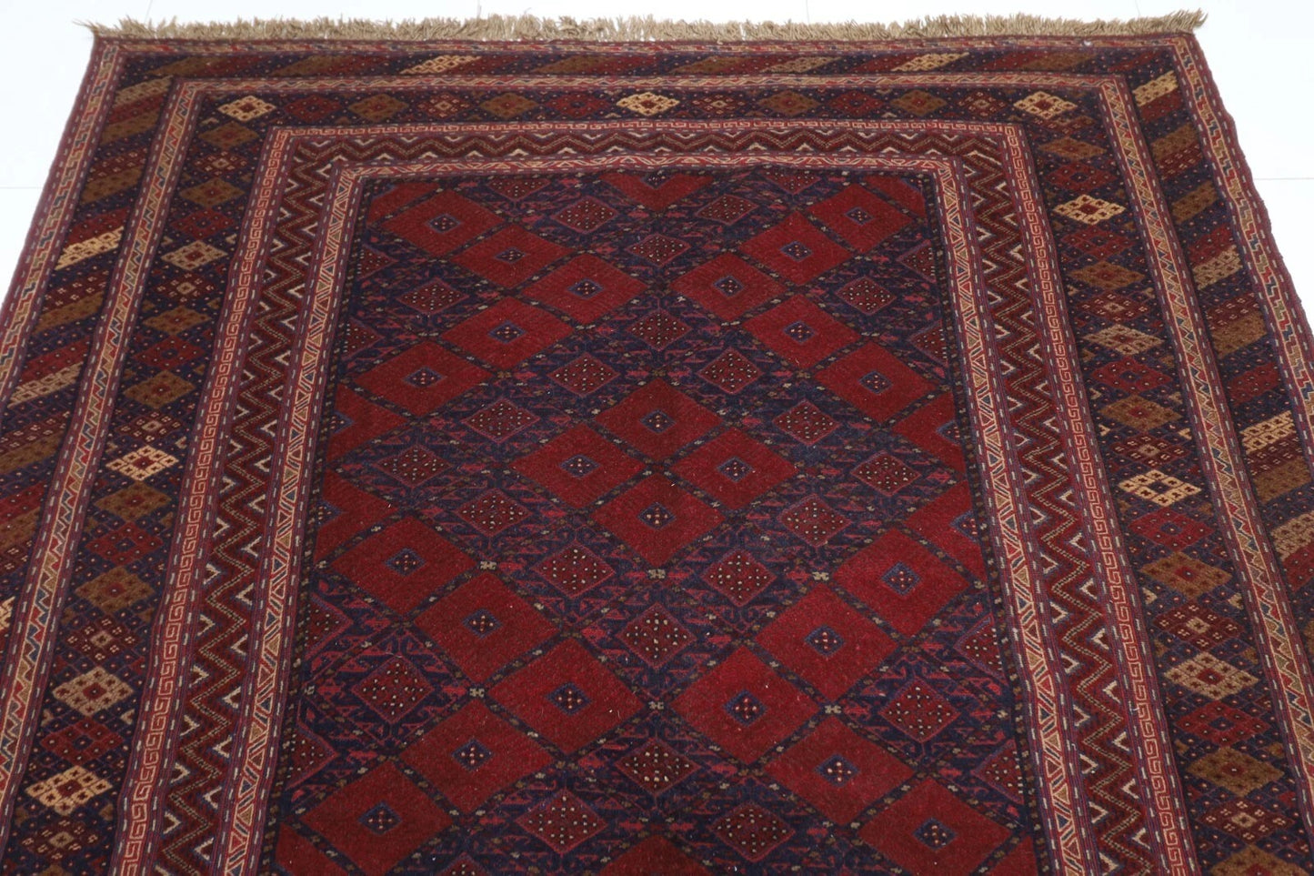198 x 254 cm | Kilim Afghan Tribal Hand Knotted Veg Dye Wool Carpet
