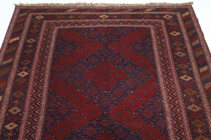 198 x 254 cm | Kilim Afghan Tribal Hand Knotted Veg Dye Wool Carpet