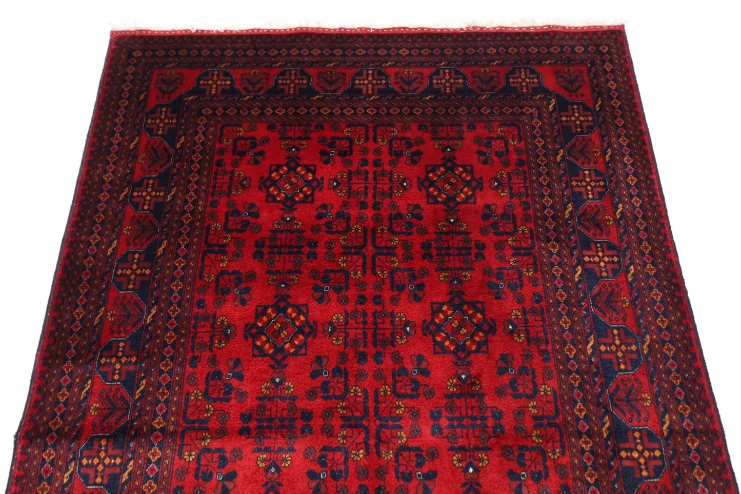 130 x 196 cm | Belgic Afghan Tribal Hand Knotted Veg Dye Wool carpet