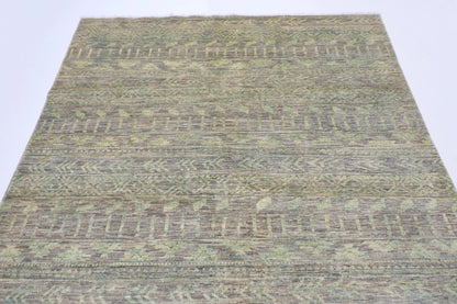 180 x 263 cm | Gabbeh Gray Afghan Tribal Hand Knotted Veg Dye Wool Carpet