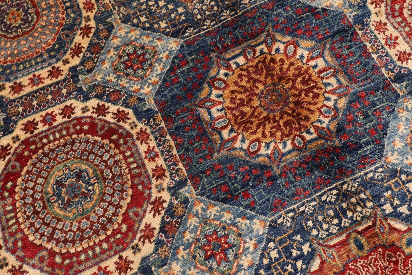 145 x 197 cm | Mamluk Afghan Tribal Hand Knotted Veg Dye Wool Carpet