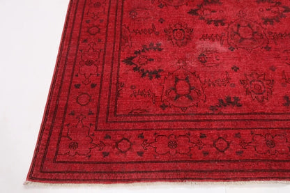 235 x 285 cm | Over Dyed Afghan Tribal Hand Knotted Carpet