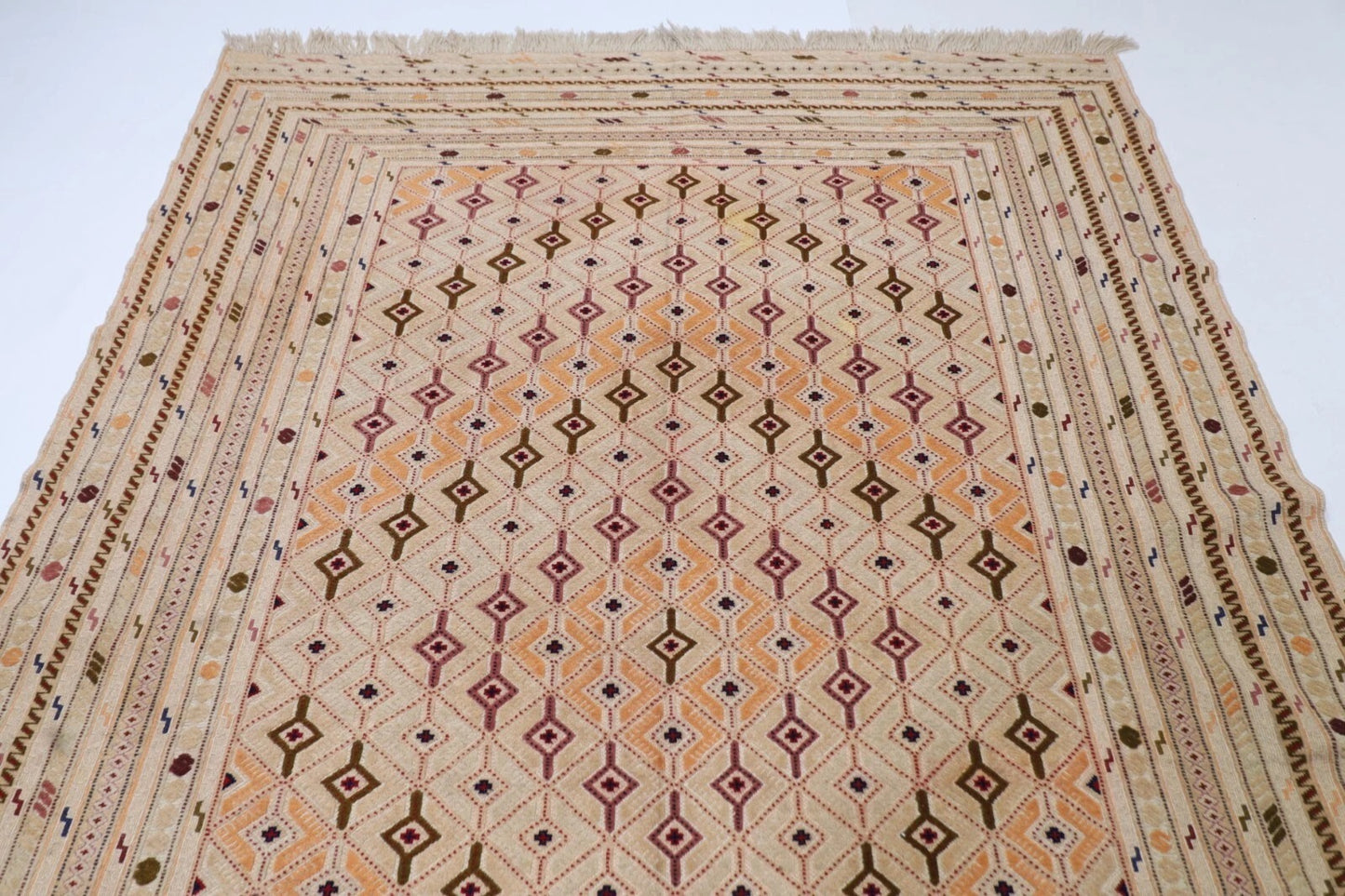 195 x 286 cm | Carpet Kilim Afghan Tribal Hand Knotted Carpet