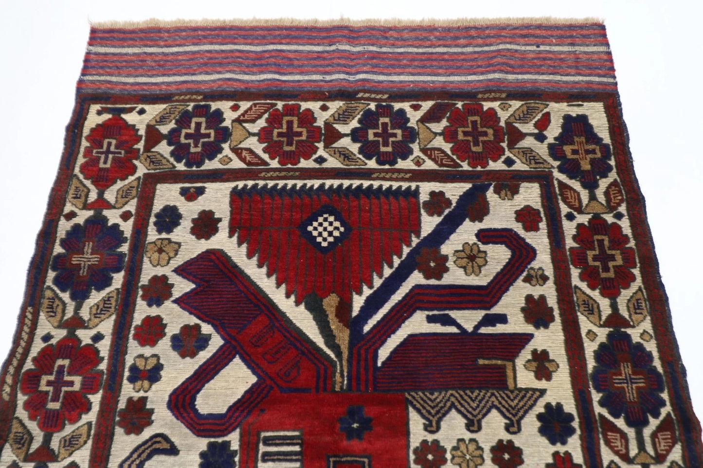 120 x 180 cm | Afghan Tribal Hand Knotted Veg Dye Wool carpet