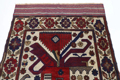 120 x 180 cm | Afghan Tribal Hand Knotted Veg Dye Wool carpet