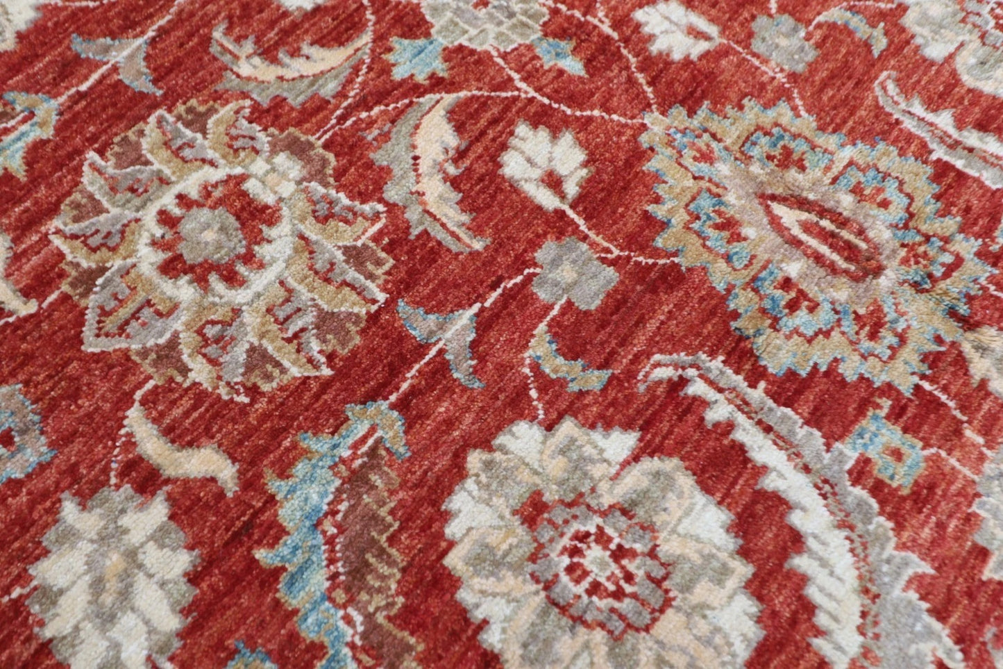 172 x 201 cm | Oriental Afghan Tribal Hand Knotted Veg Dye Wool Carpet