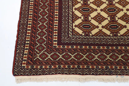 123 x 175 cm | Afghan Tribal Hand Knotted Veg Dye Wool carpet
