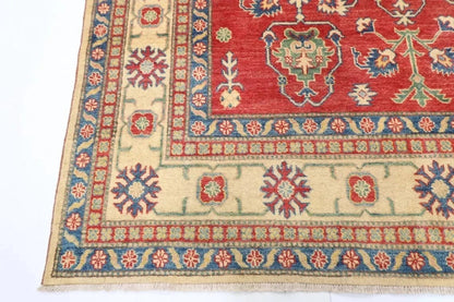 202 x 283 cm | Kazak Afghan Tribal Hand Knotted Carpet