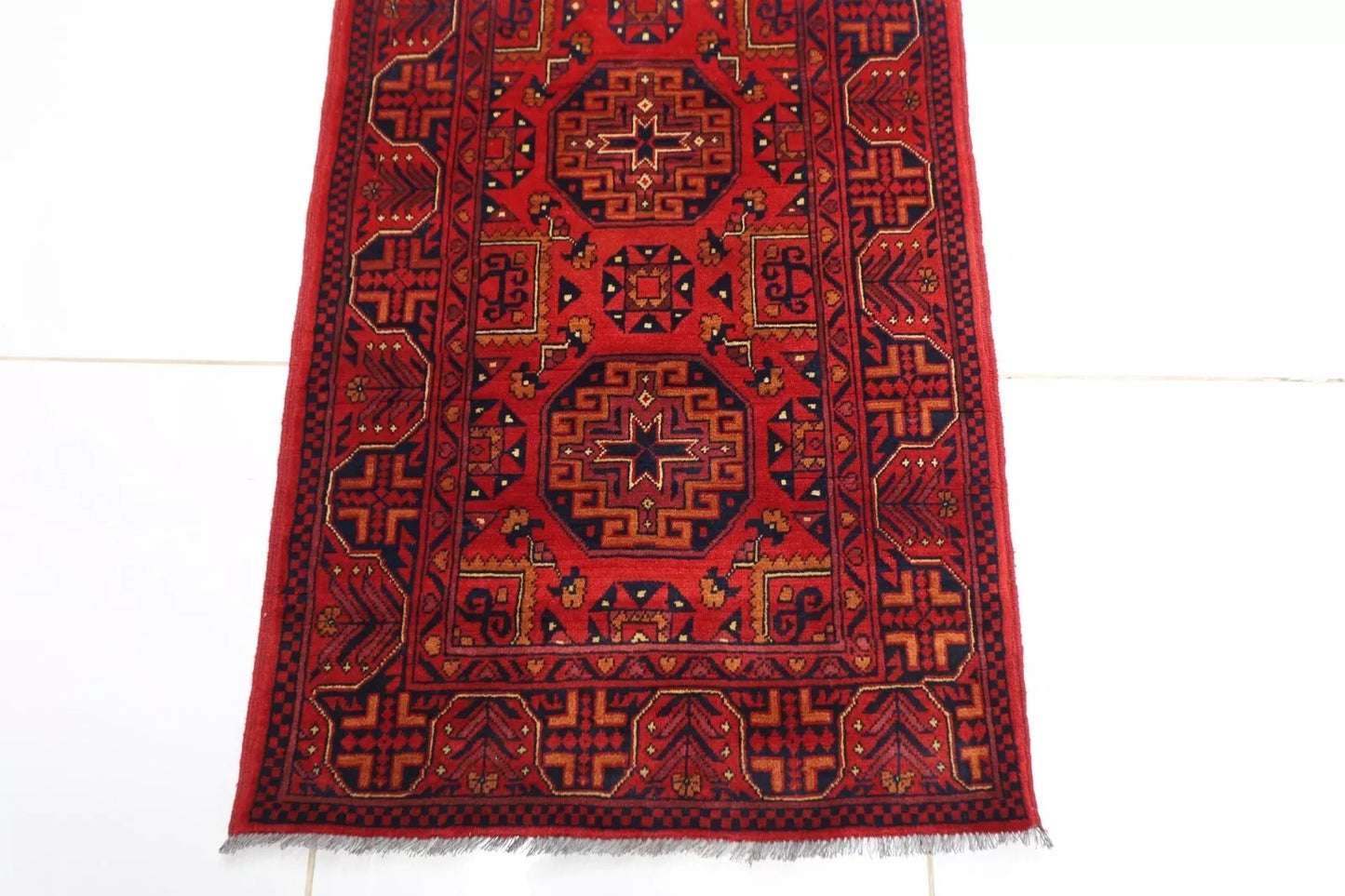 78 x 285 cm | Bokhara Afghan Tribal Hand Knotted Wool Runner