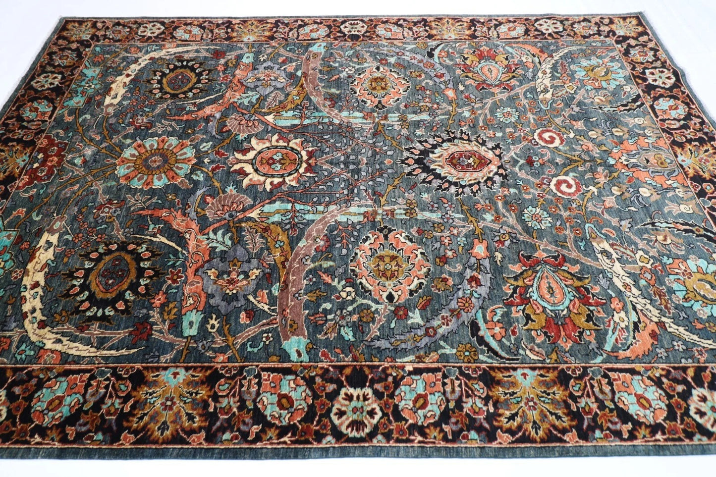 198 x 297 cm | Sickle leaf Afghan Tribal Hand Knotted Carpet
