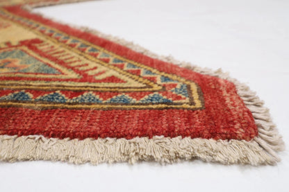 207 x 202 cm | Kazak Afghan Tribal Hand Knotted Wool Carpet