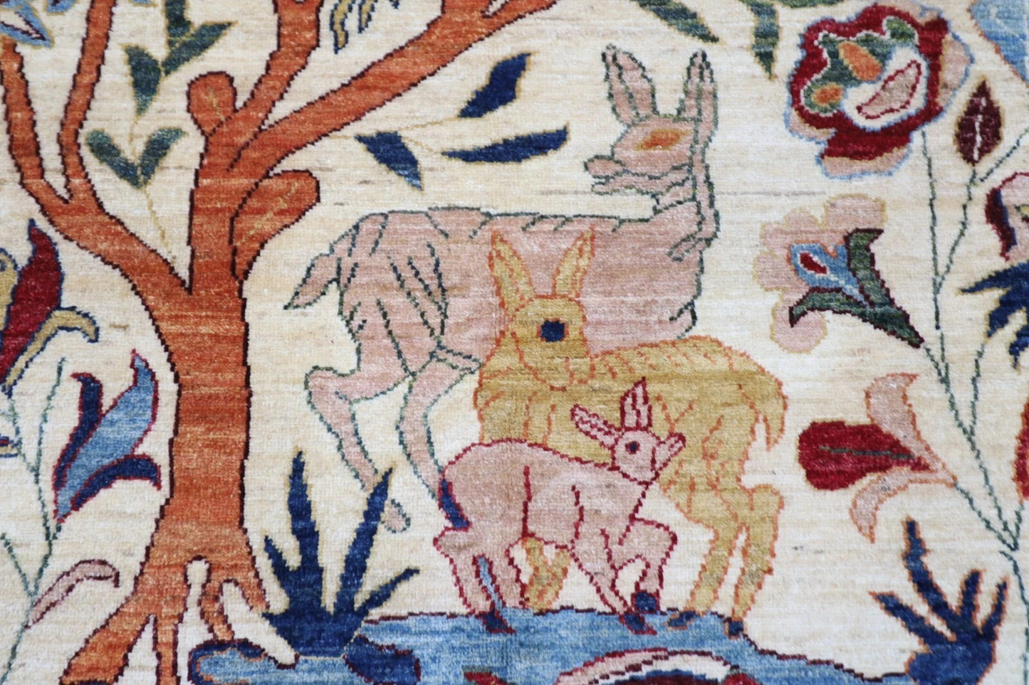 195 x 295 cm | Animal Paradise Afghan Tribal Hand Knotted Carpet