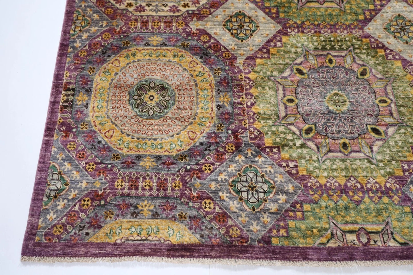 197 x 295 cm | Mamluk Afghan Tribal Hand Knotted Carpet