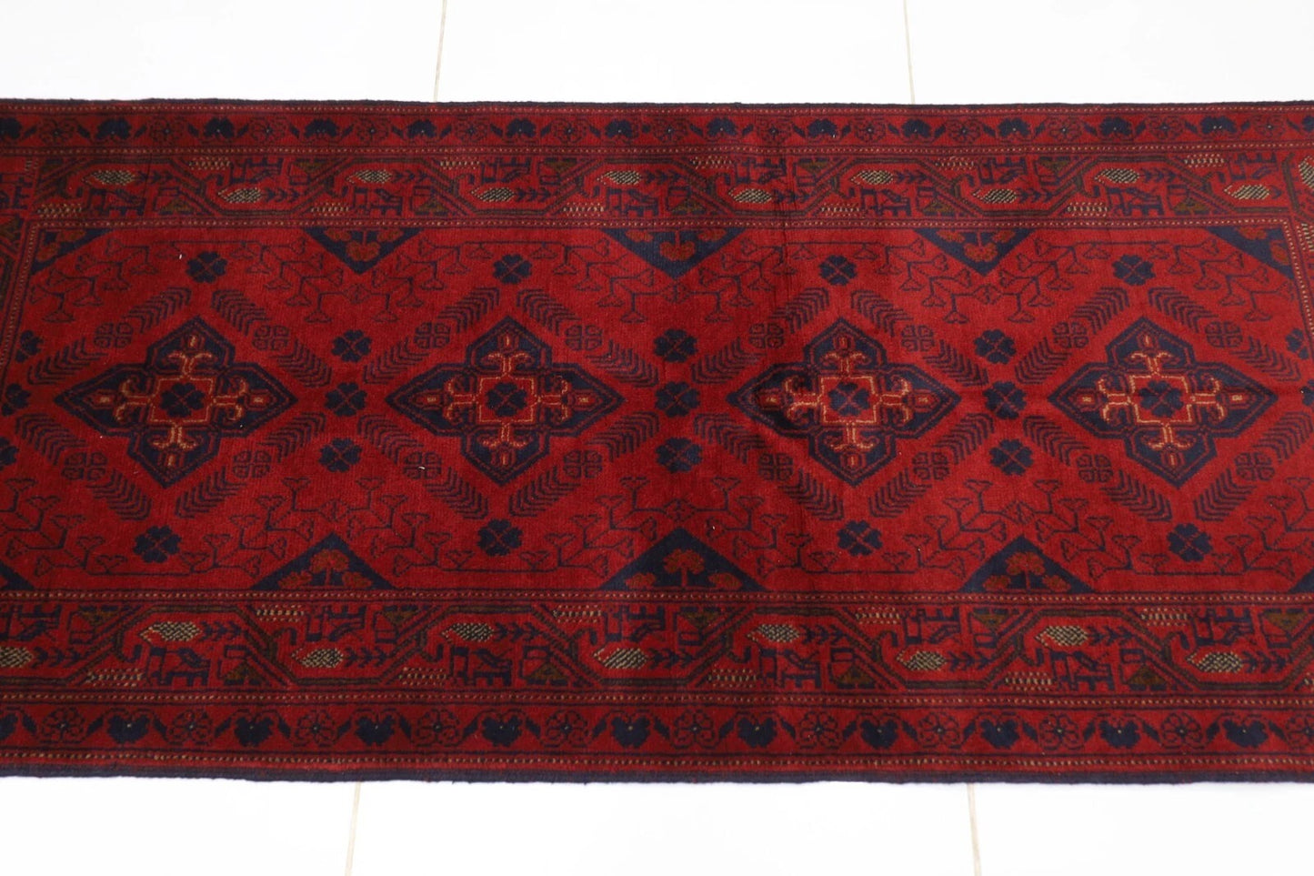 80 x 196 cm | Khal Mohammadi Afghan Tribal Hand Knotted Wool Runner