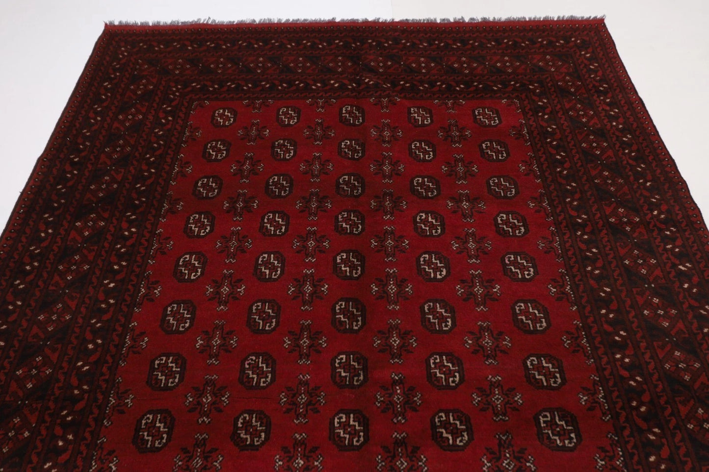 200 x 293 cm | Akja Bokhara Afghan Tribal Hand Knotted Carpet