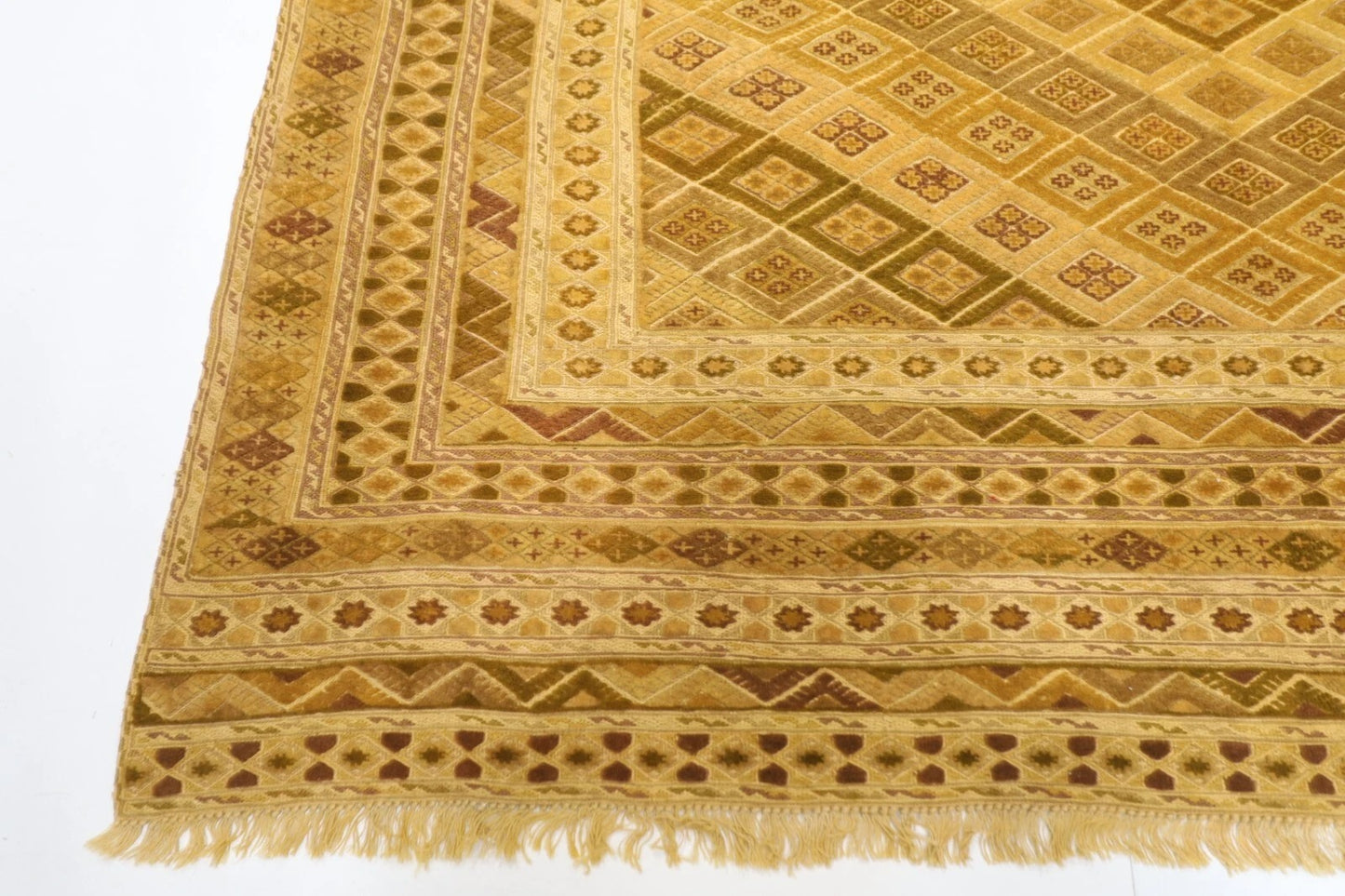 202 x 278 cm | Flat Weaved Carpet Kilim Afghan Tribal Hand Knotted Carpet
