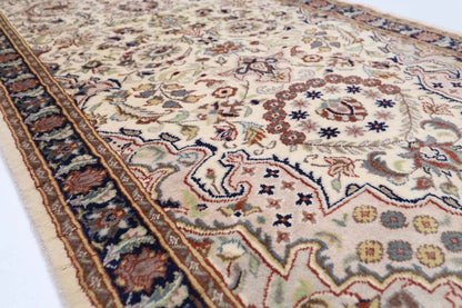 79 x 295 cm | Beige Afghan Tribal Hand Knotted Wool Runner