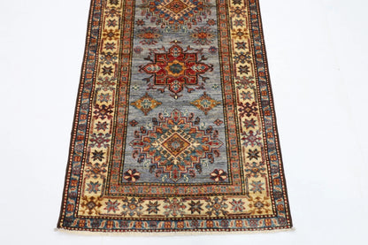 82 x 271 cm | Kazak Afghan Tribal Hand Knotted Wool Runner