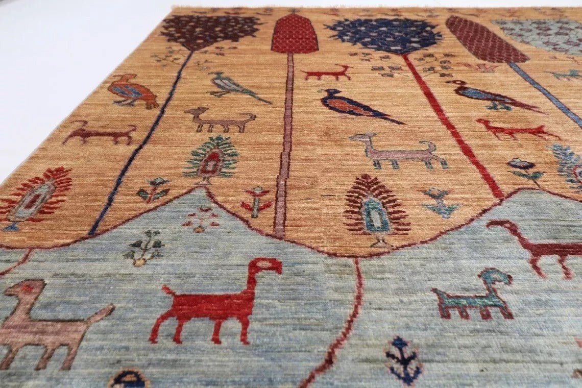249 x 300 cm | Landscape Afghan Tribal Hand Knotted Carpet
