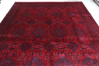 294 x 490 cm | Red Belgic Large Size Area Rug Hand Knotted Carpet Living Room Rug