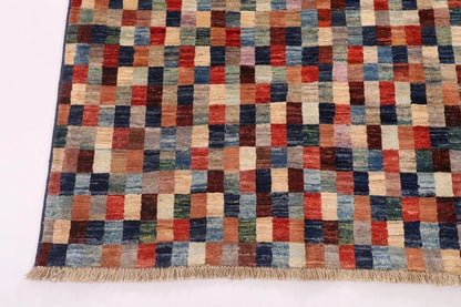 149 x 204 cm | Gabbeh Afghan Tribal Hand Knotted Veg Dye Wool Carpet