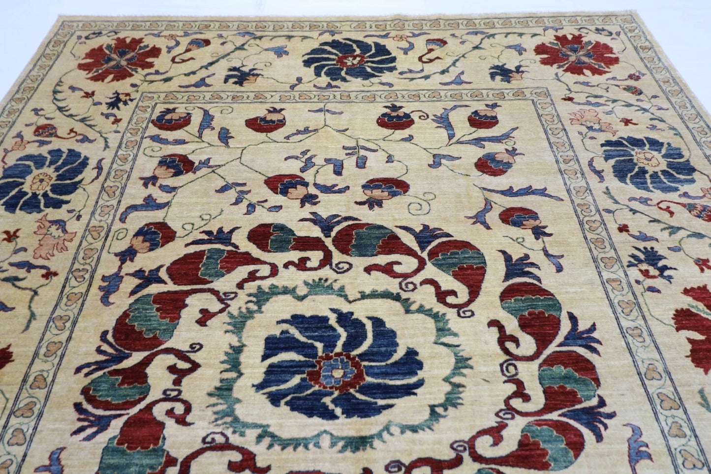 273 x 354 cm | Suzani Afghan Tribal Hand Knotted Carpet