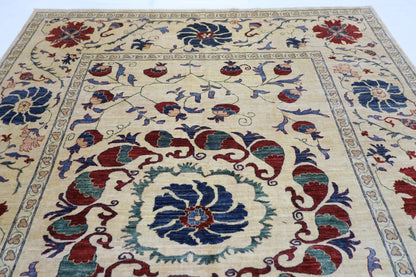 273 x 354 cm | Suzani Afghan Tribal Hand Knotted Carpet