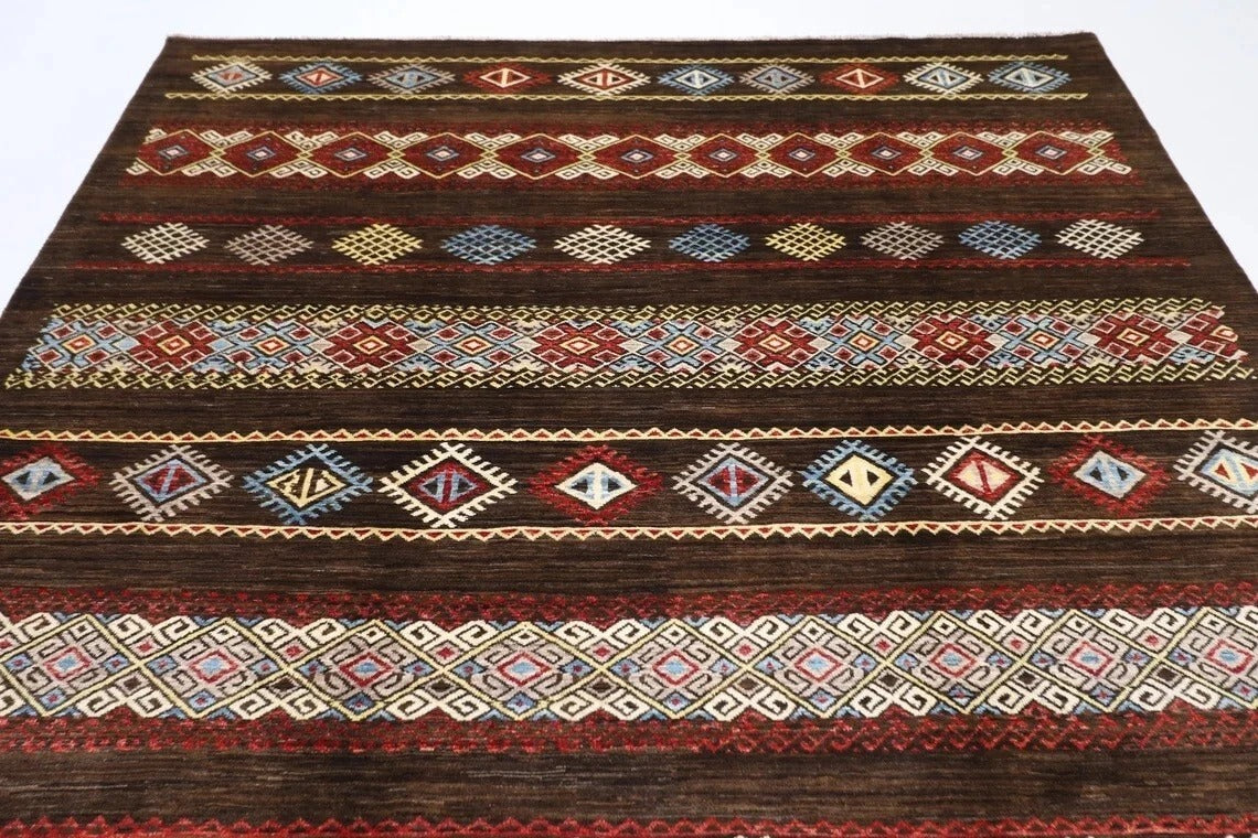 242 x 290 cm | Gabbeh Afghan Tribal Hand Knotted Carpet
