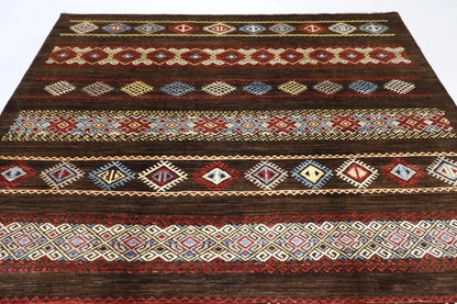 242 x 290 cm | Gabbeh Afghan Tribal Hand Knotted Carpet