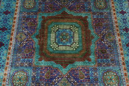 190 x 265 cm |  High Quality Mamluk Purple Afghan Tribal Hand Knotted Veg Dye Wool carpet