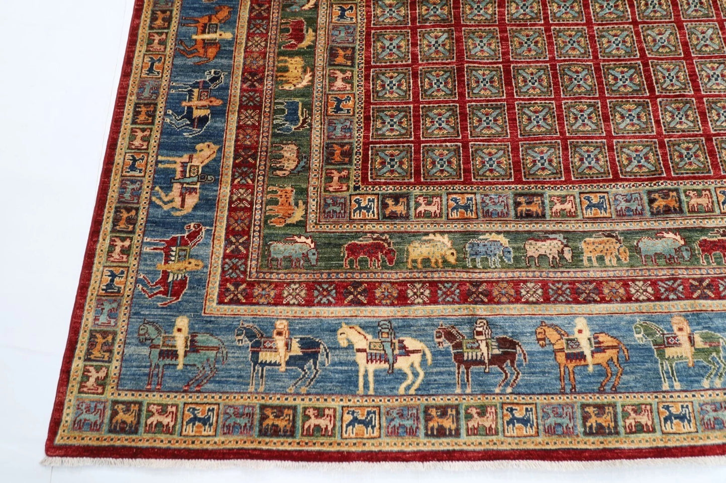 275 x 370 cm | Pazyryk Afghan Tribal Hand Knotted Carpet