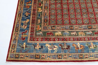 275 x 370 cm | Pazyryk Afghan Tribal Hand Knotted Carpet