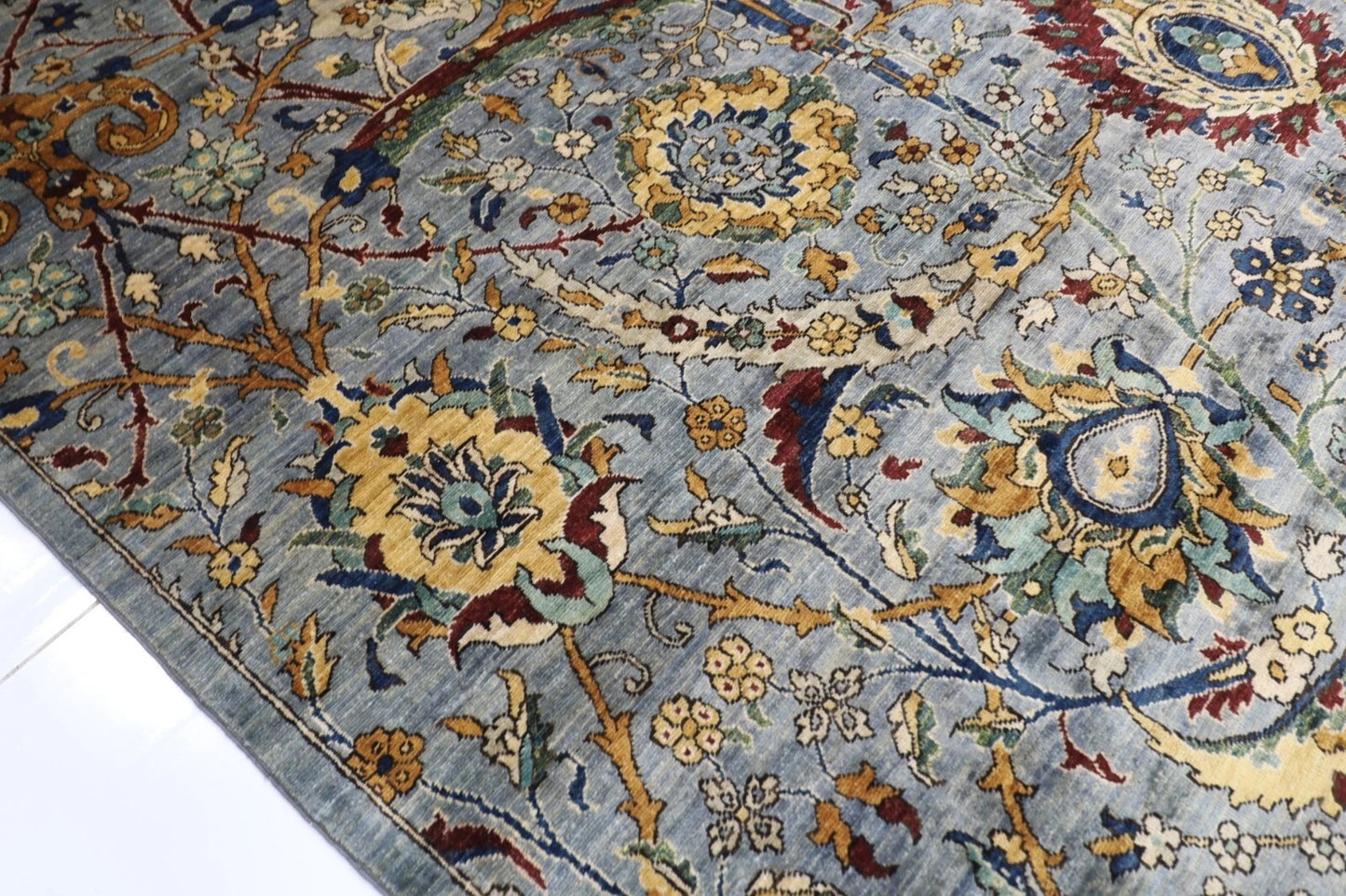 270 x 367 cm | Sickle Leaf Afghan Tribal Hand Knotted Carpet