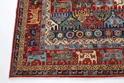 187 x 270 cm | High Quality Afghan Tribal Hand Knotted Veg Dye Wool carpet
