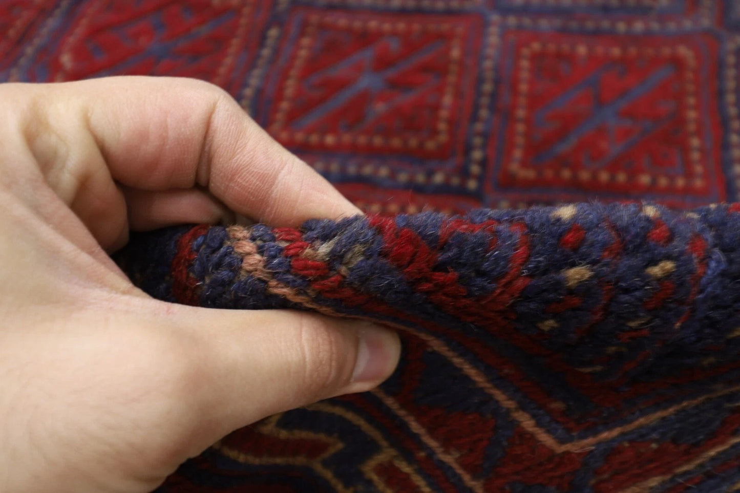 149 x 190 cm | Accent Afghan Tribal Hand Knotted Veg Dye Wool Carpet