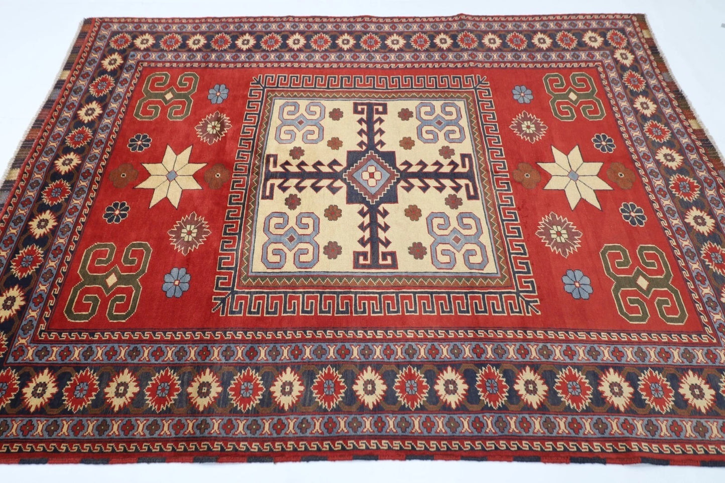 174 x 234 cm | Maranoce Afghan Tribal Hand Knotted Veg Dye Wool Carpet