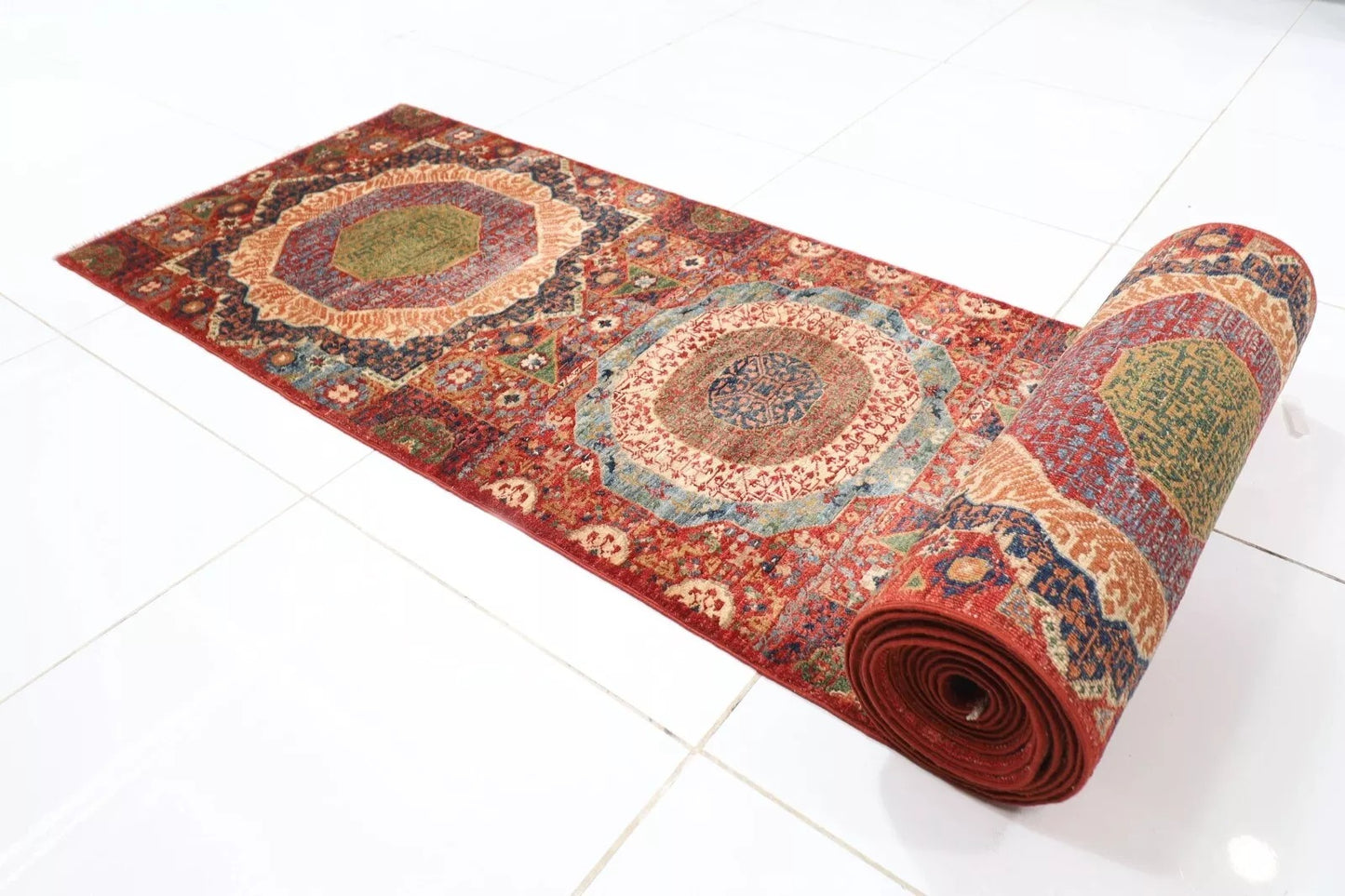 82 x 680 cm | Mamluk Afghan Tribal Hand Knotted Wool Runner