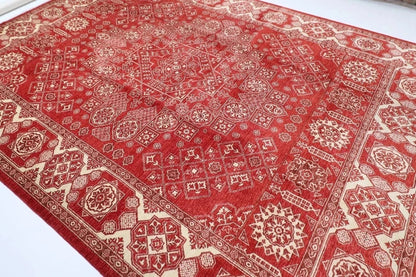 272 x 370 cm | Heriz Afghan Tribal Hand Knotted Carpet
