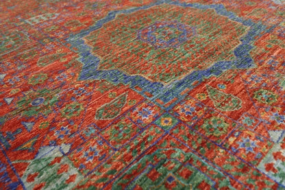 156 x 200 cm | Mamluk Afghan Tribal Hand Knotted Veg Dye Wool Carpet