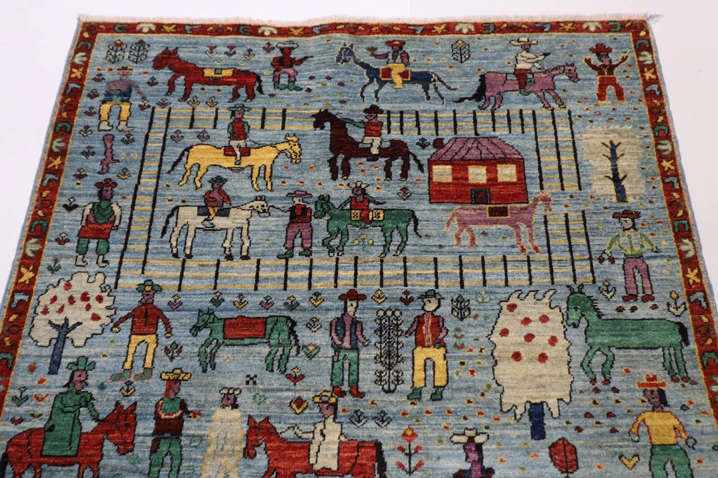 130 x 185 cm | Afghan Tribal Hand Knotted Veg Dye Wool carpet