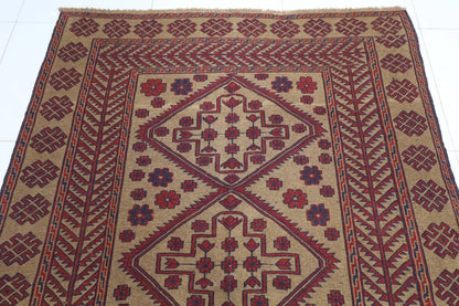 163 x 230 cm | Kilim Afghan Tribal Hand Knotted Veg Dye Wool Carpet