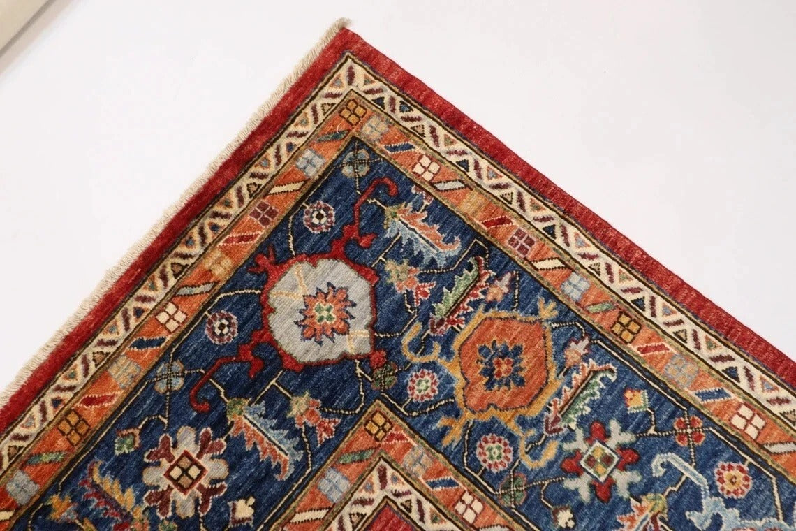 275 x 356 cm | Red Oriental Afghan Tribal Hand Knotted Carpet