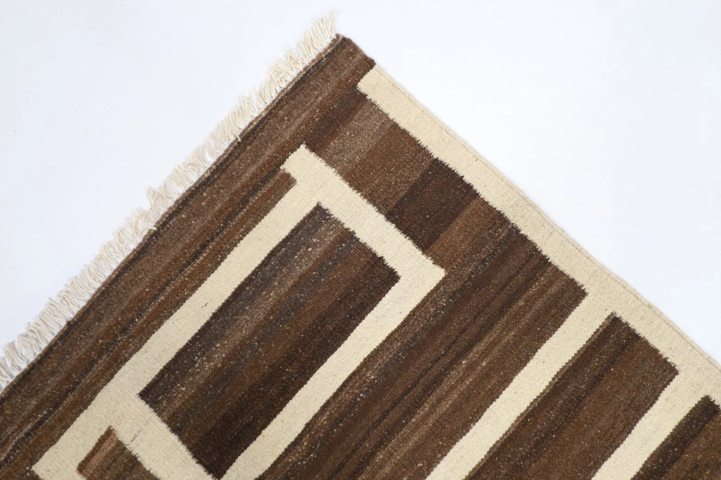 180 x251 cm | Flat Weaved Afghan Tribal Hand Knotted Veg Dye Wool Kilim