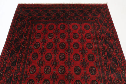 165 x 240 cm | Akja Bokhara Afghan Tribal Hand Knotted Veg Dye Wool Carpet