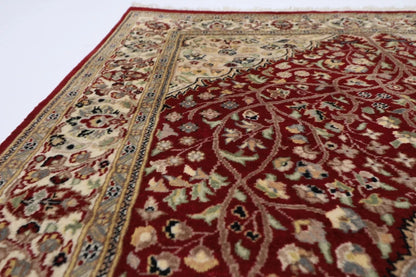 127 x 187 cm | Heriz Tribal Hand Knotted Veg Dye Wool carpet