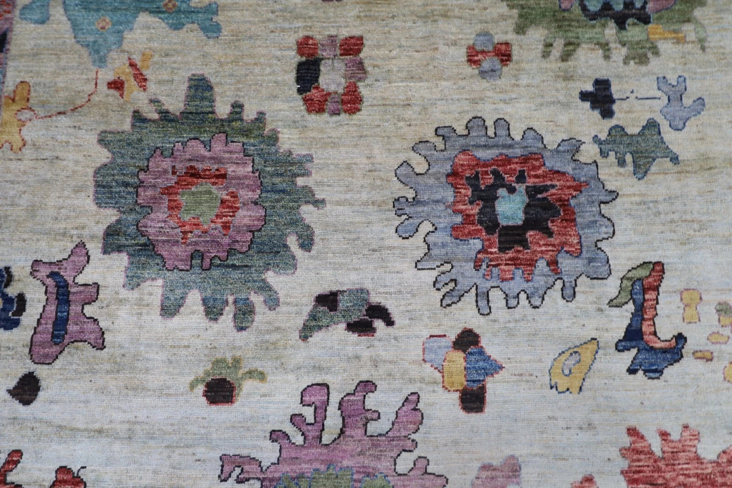 277 x 360 cm | Oushak Afghan Tribal Hand Knotted Carpet