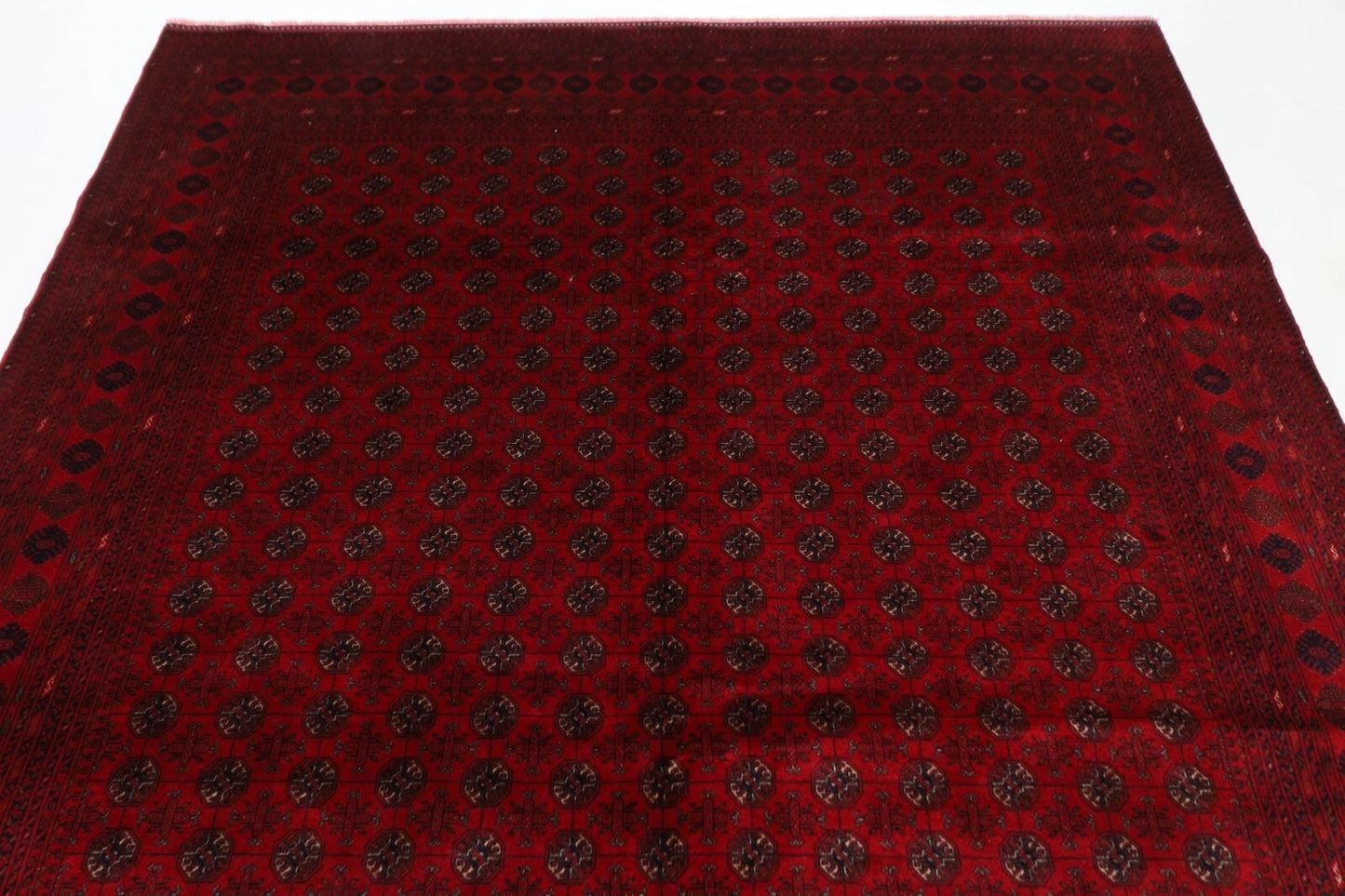 202 x 298 cm | Fine Mori Bokhara Afghan Tribal Hand Knotted Carpet