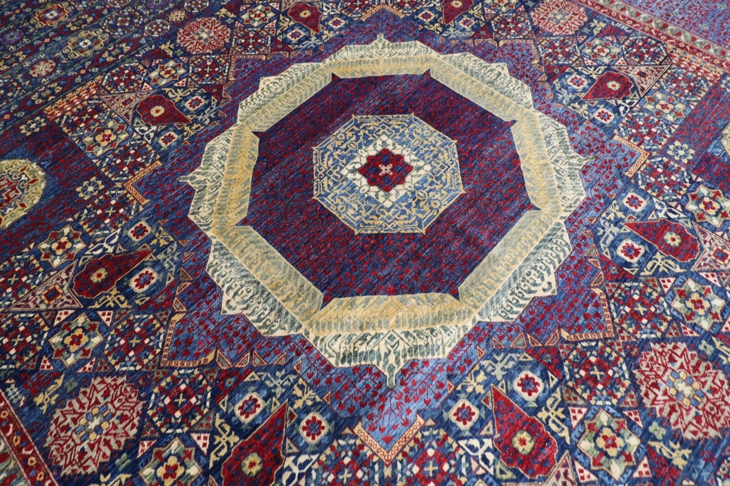 368 x 528 cm | Mamluk Afghan Tribal Hand Knotted Carpet