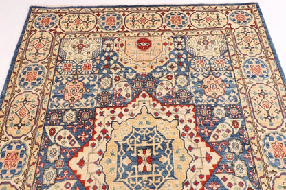 156 x 210 cm | Mamluk Afghan Tribal Hand Knotted Veg Dye Wool Carpet