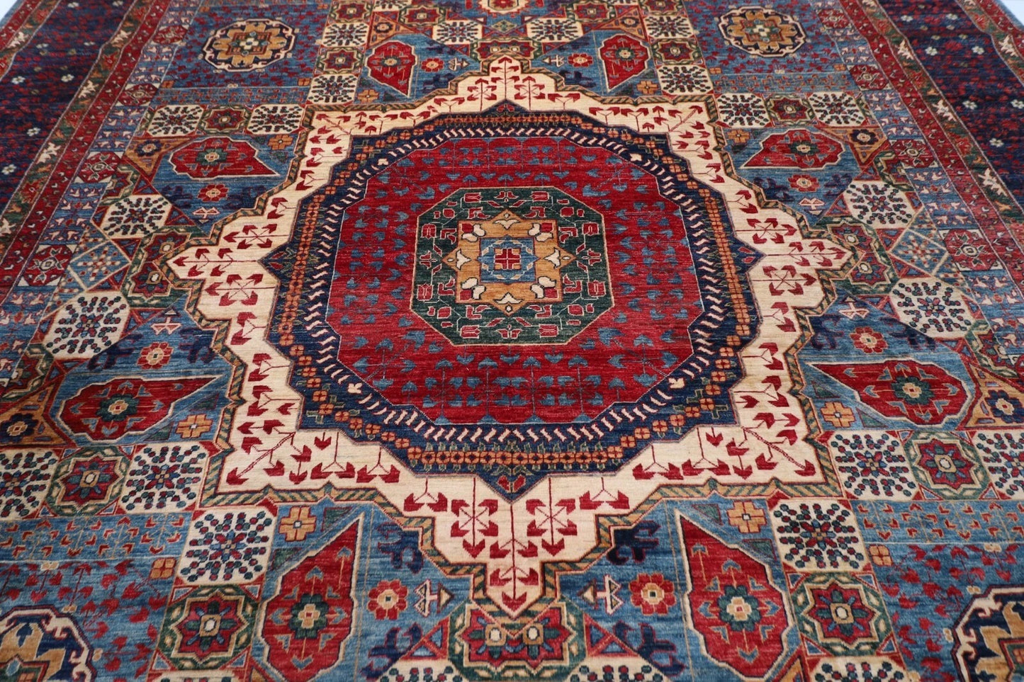374 x 543 cm | Mamluk Afghan Tribal Hand Knotted Carpet